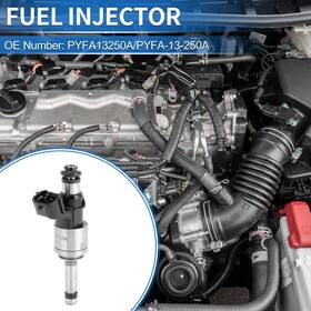 No.pyfa-13-250a X Autohaux Pyfa13250a/pyfa-13-250a Fuel Injector For Mazda Cx-5 2.5 2018-2024 Silver Tone Black