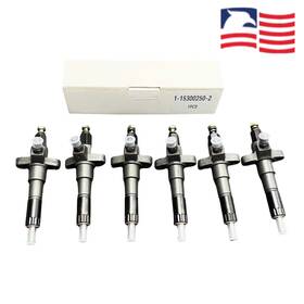 Yj-remould 1-15300250-2 For 1153002502 Isuzu 6bd1 6bg1 Hitachi Ex200-2/3 6x Fuel Injectors