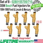 Oem Bosch 8PCS Best Upgrade Fuel Injectors For 1994-1997 Mercury Cougar 4.6L V8. Fixed Price $187.95.