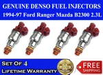 Genuine Denso Set Of Fuel Injectors 1994-97 Ford Ranger Mazda B2300 2.3L. Fixed Price $195.00.