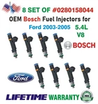 Genuine Oem Bosch X8 Fuel Injectors 2003 Ford E-250 5.4L V8 #0280158044. Fixed Price $169.00.