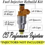 Fuel Injector Repair Service Kit Seals Filters Pintle Caps Ford V8 CSKBO18. Fixed Price $44.04.