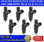 Upgraded Genuine Bosch 6X Fuel Injectors For 2001-2006 Bmw M3 3.2L I6. Fixed Price $174.00.