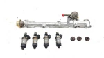 86-91 Acura Integra Complete Fuel Rail With Injectors Set Loaded D16A1 Black Top. Fixed Price $231.49.