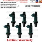 Genuine Denso Fuel Injector #23250-20020 6X For 1999-2003 Lexus RX300 3.0L. Fixed Price $128.00.