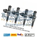 Set Of 04-06 Vw Tdi Brm Bew Pd Fuel Injectors Jetta Golf MK4 MK5 #038130073BF. Fixed Price $400.00.