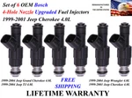 6X Upgrade 4-HOLE Oem Bosch Fuel Injectors For 1999-2001 Jeep Cherokee 4.0L. Fixed Price $129.00.
