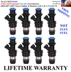 1999-2004 Gmc Sierra 2500 6.0L Set Of Oem Delphi 4HOLE 28LB Fuel Injectors. Fixed Price $201.00.