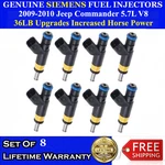 8 Genuine Siemens Fuel Injectors For 2009-2010 Jeep Commander 5.7L 36LB Added Hp. Fixed Price $195.00.