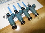 4X Subaru Wrx 02-05 Light Blue Fuel Injectors: 440CC Flow Tested & Cleaned. Fixed Price $168.50.