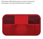 Rv Designer L964 L963 Incandescent Rectangular Tail Light With Reflex Lens. Fixed Price $17.41.