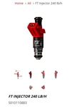 Fueltech High Impedance Set Of 240 Lb/h. Fixed Price $850.00.