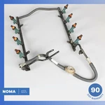 00-02 Jaguar XK8 X100 4.0L V8 AJ27 Gas Fuel Rail Line Assembly W/ Injectors Oem. Fixed Price $120.23.