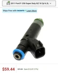 Fuel Injector Motorcraft CM-5164. Fixed Price $30.00.