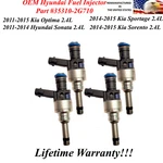 35310-2G710 4X Oem Hyundai Fuel Injectors For 2011-2014 Sonata 2.4L. Fixed Price $175.00.