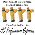Flow Matched Fuel Injector Set For Marine Yamaha Outboard F150 Hp (4) 63P1376100. Fixed Price $269.99.