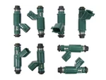 Set Of 8 New Upgraded Jaguar Fuel Injectors 2003-09 4.2L Supercharged Vehicles. Fixed Price $379.00.