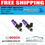Dynamics 2600-XDS Injectors 60MM Length 14MM Purple Top. Fixed Price $796.95.