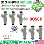 Upgraded Oem Bosch X6 4 Hole Iv Gen Fuel Injectors For 97-05 Vw Audi 2.8L V6. Fixed Price $129.99.