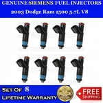 8X Genuine Siemens Fuel Injectors For 2003 Dodge Ram 1500 5.7L V8 #53032142AC. Fixed Price $159.00.