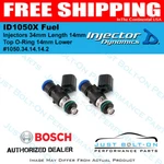 Dynamics ID1050X Fuel Injectors 34MM Length 14MM Top O-ring Lower. Fixed Price $295.68.