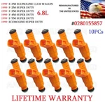 Genuine Bosch 10X Fuel Injectors 1999 Ford F-250 350 450 550 Super Duty 6.8L. Fixed Price $185.00.
