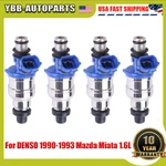 4PCS New Fuel Injectors Fit For 1990-1993 Mazda Miata 1.6L 195500-1970. Fixed Price $36.97.