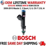 Genuine Bosch Single Fuel Injector For 2009-2015 Mazda Sport 3/5/CX-7/6. Fixed Price $45.00.