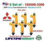 New Denso Oem X6 Hp Upgrade Fuel Injectors For 1998-2004 Mitsubishi Montero 3.5L. Fixed Price $199.43.