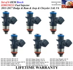 Set Of Bosch Genuine Fuel Injector For 2012-2017 Jeep Wrangler 3.6L V6. Fixed Price $170.00.