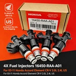 4X Fuel Injectors 16450-RAA-A01 For 03-11 Honda Accord Element Cr-v 2.0L 2.4L Us. Fixed Price $47.00.
