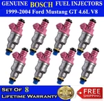 Upgraded Oem Bosch 8X Fuel Injectors 1999-2004 Ford Mustang Gt V8 4.6L. Fixed Price $239.00.