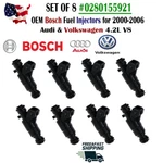 Oem Bosch Set Of Fuel Injectors For 2000-2006 Volkswagen&audi 4.2L #0280155921. Fixed Price $159.00.